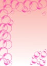 Pink background with bubbles or bunner web