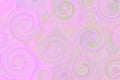 Pink background with green tones, spiral intermingling of pink and green, ornamental pattern.