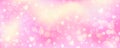 Pink background with hearts. Cute pastel unicorn wallpaper with stars and glitter. Dreamy fantasy gradient galaxy