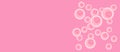 Pink background with human egg cells or oocytes. Concept banner or template for reproductive health, egg donation