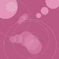 pink background with mixed circle and dots elements