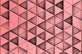 Decorative pink relief with triangles and shadows Royalty Free Stock Photo