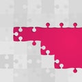 The Pink Background Puzzle. Jigsaw Banner. Puzzle. Royalty Free Stock Photo