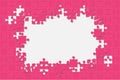 Pink Background Puzzle. Jigsaw Puzzle Frame. Royalty Free Stock Photo