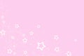 Pink background with a scattering of white stars