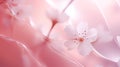 Pink background for spring, calmness, peace, love or cancer concepts. Cherry blossoms in bloom, symbolizing renewal and