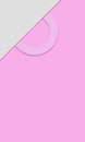 Pink background template, triangle in upper left cornerand circle with simple stripes