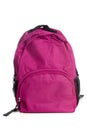 Pink Backpack on a white background