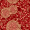 Pink bacteria or virus spheres in blood, generated texture
