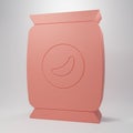 Pink Bag or packet potato chips icon isolated on pink background. Minimalism concept. 3D render illustration Royalty Free Stock Photo