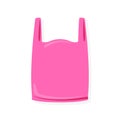 Pink bag plastic illustration on white background