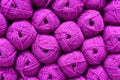 Pink Ball of wool. Beautiful colored wools ball. Wool texture. Skeins of yarn. Natural material for knitting, creative Royalty Free Stock Photo