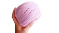 Pink ball of yarn for knitting or crochet