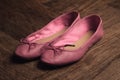 Pink ballerina shoes