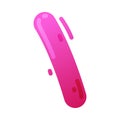 Pink Balloon Backslash or Reverse Slash as Oblique Slanting Line Punctuation Mark Vector Illustration