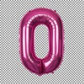 Pink Balloon Number Zero Royalty Free Stock Photo