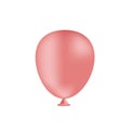 Pink balloon on a white background with copy space