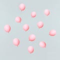 Pink balloons on light blue sky Royalty Free Stock Photo