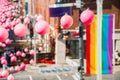 Pink Balls in Montreal Gay Village Royalty Free Stock Photo