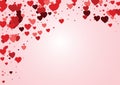 Pink baloons on background. illustration of Valentine`s day, February 14, love , space for your text. Vector illustration. Royalty Free Stock Photo