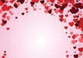 Pink baloons on background. illustration of Valentine\'s day  February 14  love   space for your text. Vector illustration. Royalty Free Stock Photo