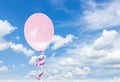 Pink baloons in the sky Royalty Free Stock Photo