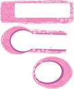 pink banners, design elements