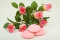 Pink Bar Soap With Artificial Flower Royalty Free Stock Photo