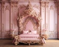 The Pink Baroque bedroom is a historical bedroom by the palace.