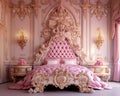 The Pink Baroque bedroom is a historical bedroom by the palace.