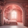 Generative AI: Pink Baroque bedroom