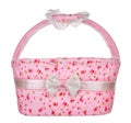 Pink basket isolated on the white background Royalty Free Stock Photo