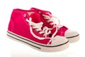 Pink basletball shoes Royalty Free Stock Photo