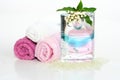 Pink bath accessories Royalty Free Stock Photo