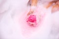 Pink Bath Bomb In Water Royalty Free Stock Photo