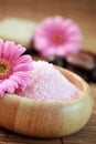 Pink bath salt Royalty Free Stock Photo