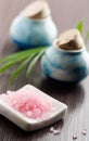 Pink bath salt Royalty Free Stock Photo