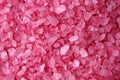 Pink bath salt crystals Royalty Free Stock Photo