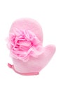 Pink bath sponge Royalty Free Stock Photo