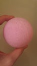 Pink bathbomb