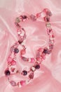 Pink beads of amethyst Royalty Free Stock Photo