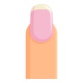 Pink beauty finger icon cartoon vector. Polish fashion Royalty Free Stock Photo