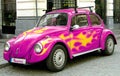 Pink beetle car Royalty Free Stock Photo