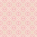 Pink beige embossed pattern in arabic style, oriental ornate seamless pattern