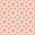 Pink beige embossed pattern in arabic style, oriental ornate seamless pattern