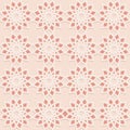 Pink beige embossed pattern in arabic style, oriental ornate seamless pattern