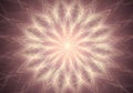 Pink Beige Fractal Mandala Design with Soft Glowing Light Royalty Free Stock Photo