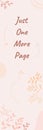 Pink Beige Pastel Cute Motivational Quote Bookmark