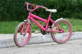Pink bicycle Royalty Free Stock Photo