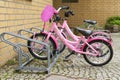 Pink bicycles as merchandising of the product line Lillifee from the german publishing house Coppenrath in Berlin